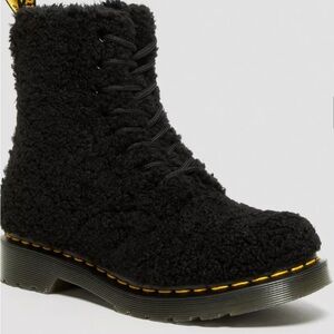 Dr.Martens boots 1460 PASCAL WOMEN'S FAUX SHEARLING Women's Black Fleece 10